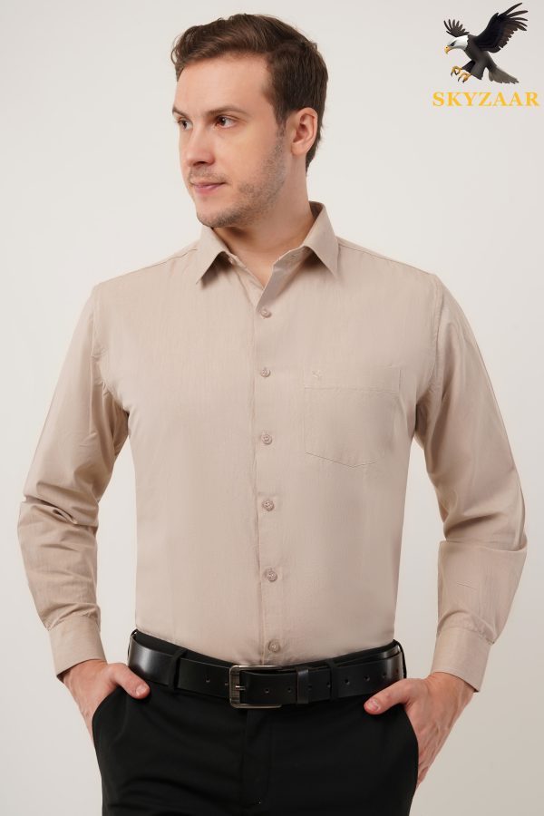 Beige Plain Shirt