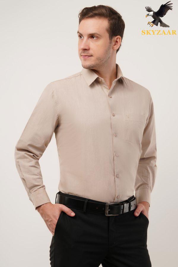 Beige Plain Shirt