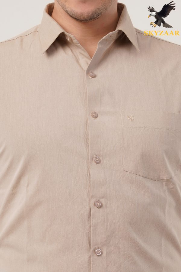Beige Plain Shirt
