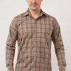 Dark Beige Check Shirt