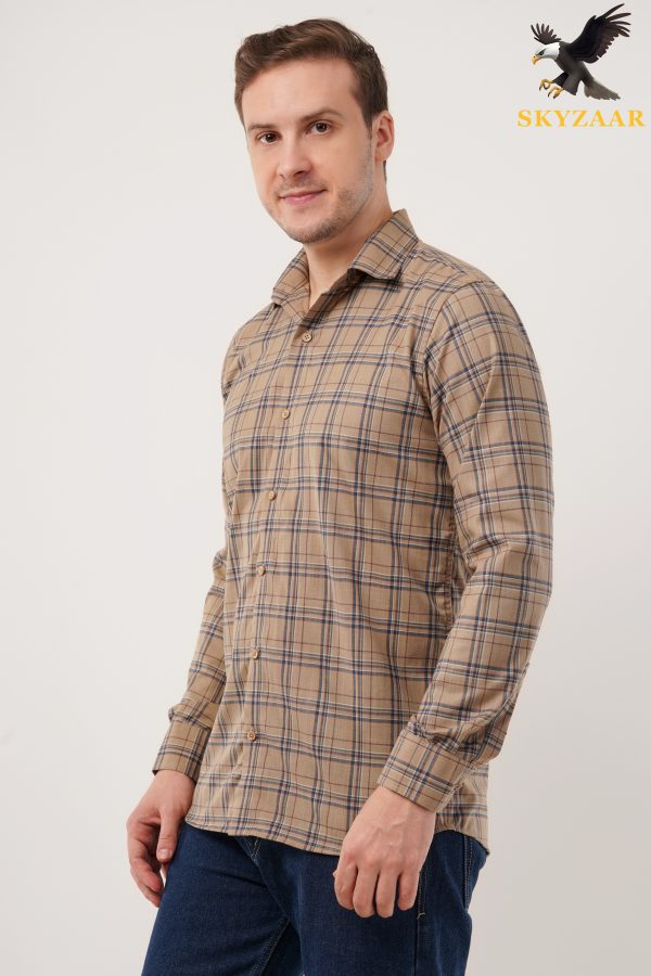 Dark Beige Check Shirt