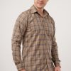 Dark Beige Check Shirt