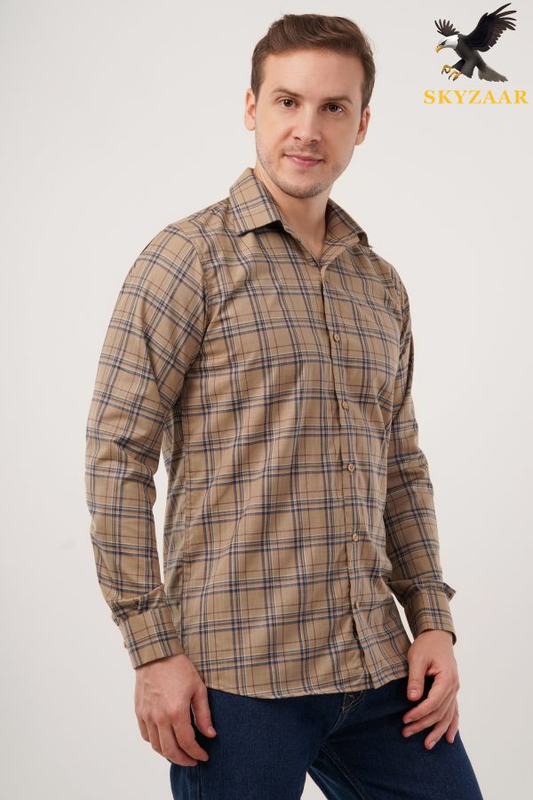 Dark Beige Check Shirt