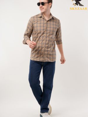 Dark Beige Check Shirt