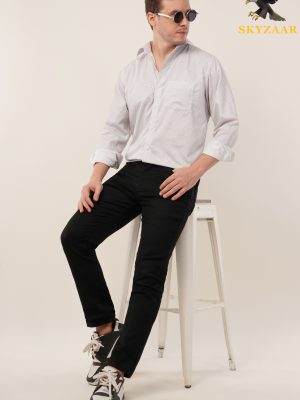 Cream Dotted White Shirt