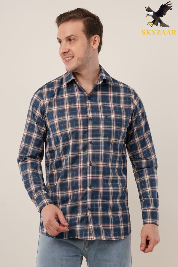 Blue Check Design Shirt