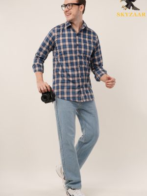 Blue Check Design Shirt