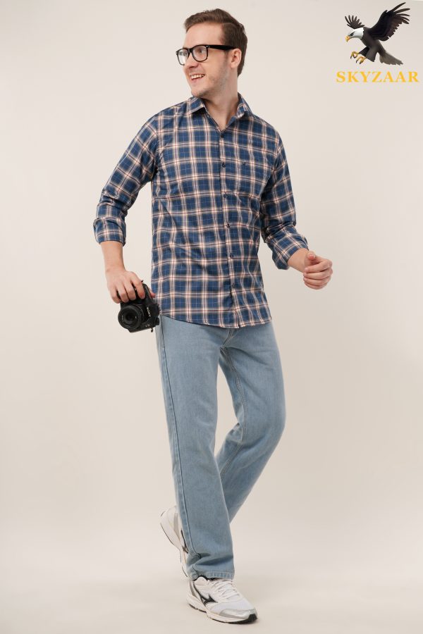 Blue Check Design Shirt